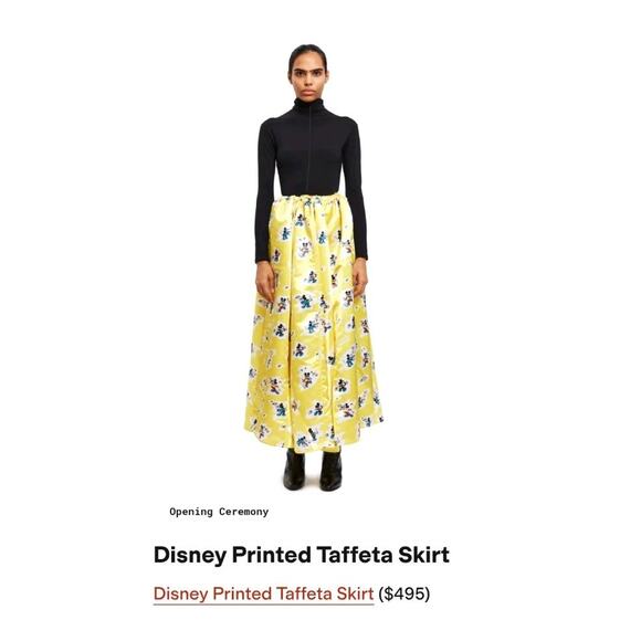 Opening Ceremony Disney Collab Womens Printed Taffeta Skirt XS Mickey Mouse - Picture 13 of 16